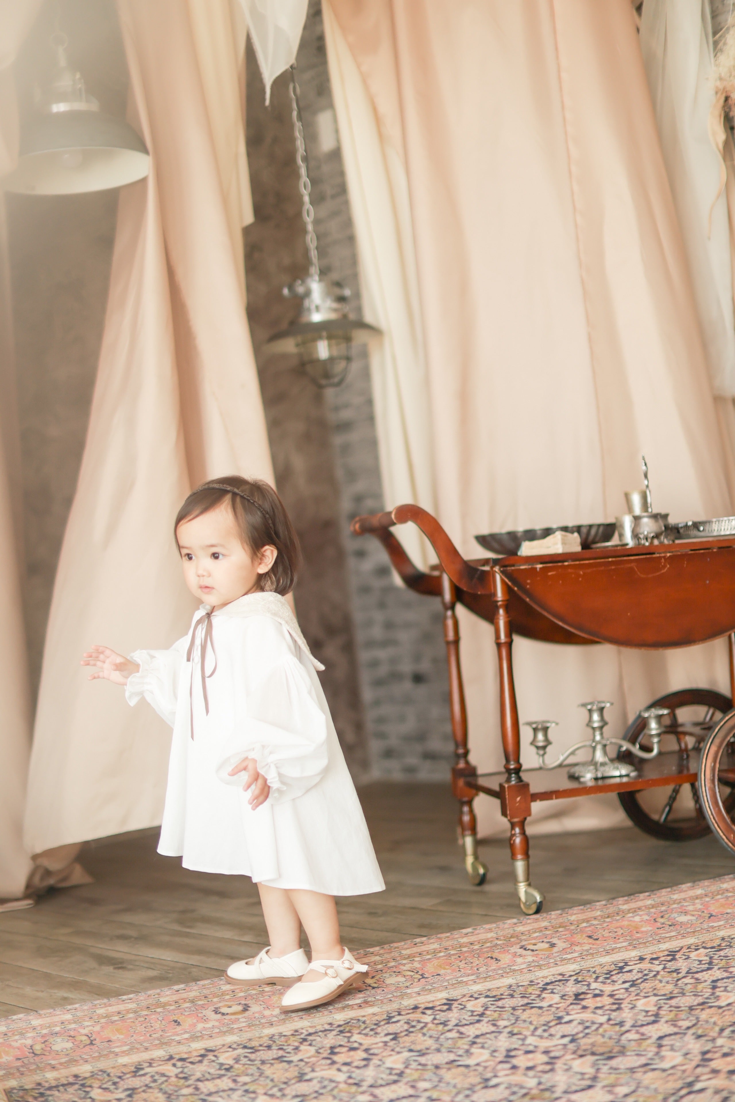 oversize sailor onepiece 【chiffon×paisley】